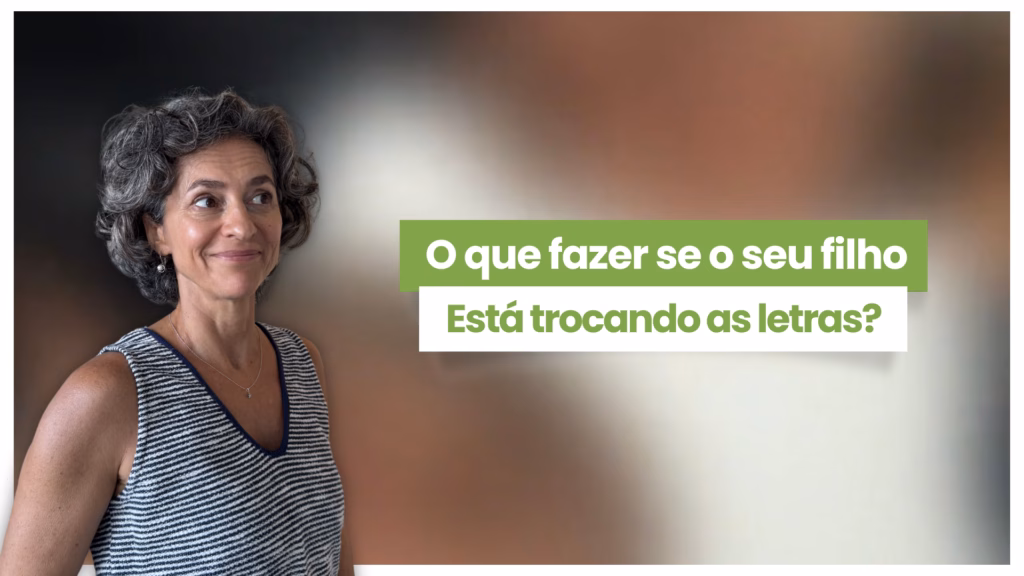 Criança troca letras